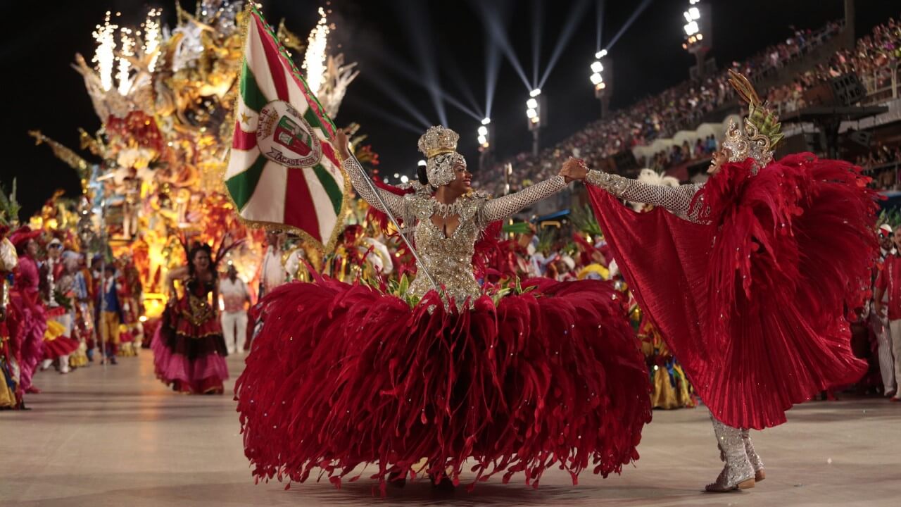 The Flag Bearer and her Escort - Rio carnival