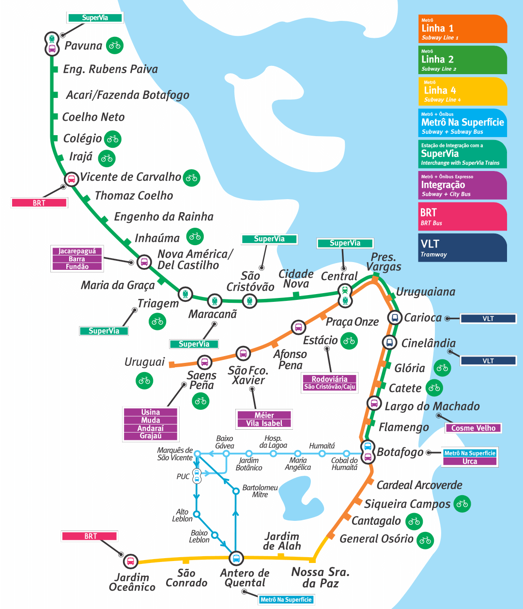 Rio Subway Map Rio Subway Map